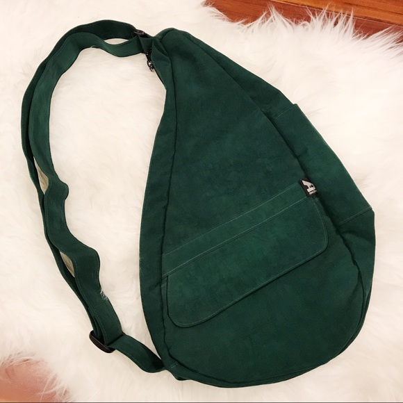 Ameribag Handbags - Ameribag Crossbody Healthy Back Bag - Green Nylon